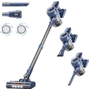 Cordless Vacuum Cleaner, 26kPa Powerful Stick Vacuum with 2 Suction Modes,
